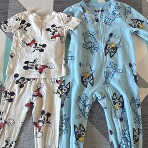Disney Kids Pajama Set - Light Blue and Cream